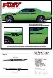 dodge challenger side stripes fury door vinyl graphics