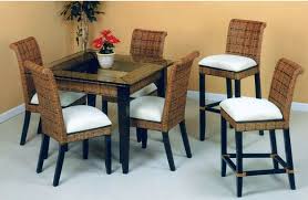 Bali 6 Piece Square Rattan Dining Set From Summit Design Model 3500 6 Pc Set American Rattan Furniture Side Chairs Dining Dining Rustic Dining Set