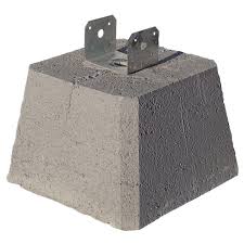 Concrete Pier Block With Metal Bracket 8053112 The Home Depot Pier Blocks Concrete Deck Blocks Pier And Beam Foundation