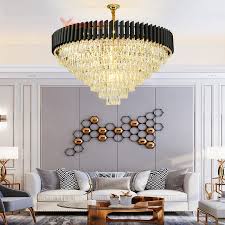 Be the first to review elstead olivia 3 light chandelier black / gold. Modern Crystal Chandelier Lights Lamps Gold Black Hanging Ceiling Round Lighting Fixtures Restaurant Dining Living Room Bedroom Pendant Lights Aliexpress