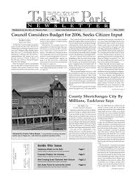 Takoma Park Newsletter