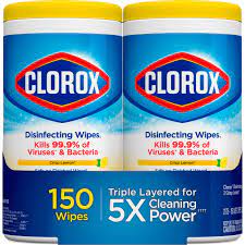 Shop staples for clorox disinfecting wipes value pack, bleach free cleaning wipes, 225 wipes/pack, 3/pack these disposable wipes remove common allergens, germs and messes on kitchen counters, bathroom surfaces and more. Clorox Disinfecting Wipes 150 Count Value Pack Bleach Free Cleaning Wipes Crisp Lemon 2 Pack 75 Count Each Walmart Com Walmart Com