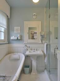 White Beadboard Bathroom Cottage Bathroom Benjamin Moore Gossamer Blue Cottage Style Bathrooms Cottage Bathroom Design Ideas Eclectic Bathroom