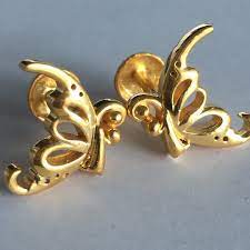 Buy beautifully crafted gold & diamond earrings for men, women & girls. Gorgeous Gold Butterfly Stud Earrings