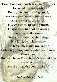 A Wolf Tame And Gentile Hood Quotes Red Riding Hood Red Riding Hood Wolf