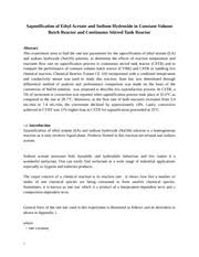 Is to carry out a saponification reaction between naoh and et (ac) in continuous stirred tank. Lab Report Template Saponification Of Ethyl Acetate And Sodium Hydroxide In Constant Volume Batch Reactor And Continuous Stirred Tank Reactor Abstract Course Hero