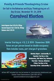 2018 Thanksgiving Cruise Carnival Elation Friends Thanksgiving Cruise