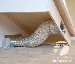 Toe Ductor Baseboard Vent To Cabinet Toekick Ducting Kit Floor Vents Wall Vents Baseboards