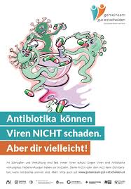 Antibiotika werden zu oft und zu oft falsch eingesetzt. Poster Antibiotika Gemeinsam Gut Entscheiden