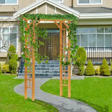 Garden designer & european garden tour leader. 845 125 A Outsunny Garden Arbor Wedding Arch Door Entry Frame Wood Pathway Outdoor Decor