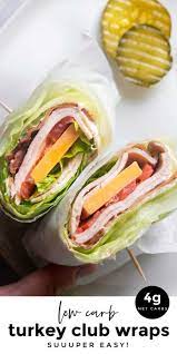 Turkey Club Wraps Keto Low Carb Recipe Lunch Meat Recipes Low Carb Appetizers Lunch Meat Wraps