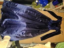 Scott Mcclintock Blue Velvet Blue Taffeta Evening Long Dress