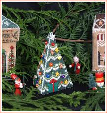 village christmas tree cross stitch chart