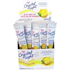Crystal Light Kraft On The Go Mix Lmnade Sticks Powder Lemonade Flavor 0 17 Oz 30 Box