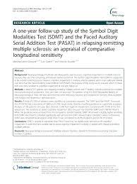 PDF) A one-year follow-up study of the Symbol Digit Modalities Test (SDMT)  and the Paced Auditory Serial Addition Test (PASAT) in relapsing-remitting  multiple sclerosis: An appraisal of comparative longitudinal sensitivity