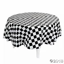 Black And White Checkered Tablecloth Walmart Pin By Jennifer M On Zane Is Two Black And White Tablecloth Plastic Tablecloth Round Tablecloth