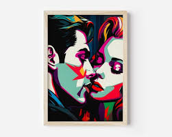 Holographic Kissing Art Print