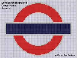 Model stitched on 32 ct. Amazon Com London Underground Cross Stitch Pattern Ebook Designs Mother Bee Kindle Store