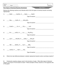 In this page find chemical reactions and equations class 10 worksheet with answers. Classification Of Chemical Reactions Worksheet Promotiontablecovers