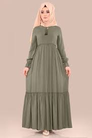 Dress Shirt Hijab Dress Bh2353 Khaki Di 2020 Model Pakaian Muslim Model Pakaian Hijab Model Pakaian