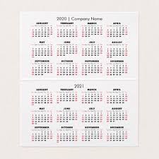 Simple 2020 Calendar 2021 Calendar Company Name Business Card Zazzle Com 2021 Calendar Company Business Cards Business Cards Simple