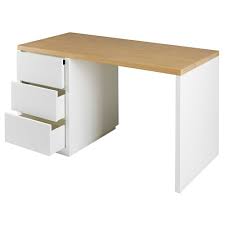 Fach und schublade unterhalb tischplatte; 3 Schubladen Schreibtisch Weiss Austral Maisons Du Monde