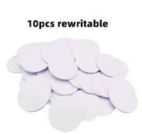 10 pces 125khz id em4305 t5577 gravável regravável 25mm diâmetro rfid  inteligente em branco chip copiar tags pvc cartão de moeda à prova  dwaterproof ...