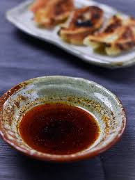 Vegetarian gyoza with spicy dipping sauce. My Favourite Dipping Sauce Recipe For Gyoza é¤ƒå­ã®ã‚¿ãƒ¬ Sudachi Recipes