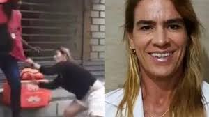 Sandra Mathias chega à delegacia no RJ para depor sobre caso de entregador  chicoteado