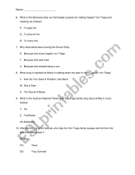 High on a hill was a lonely goatherd. Sound Of Music Quiz Esl Worksheet By Wzachry38