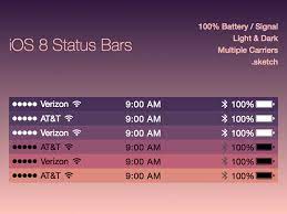 Ios 8 Status Bars Sketch Freebie Download Free Resource For Sketch 3 Ios 8 Freebie Resources