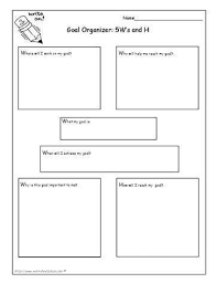 Goals Who What When Where Why How Worksheets Counseling Activities Goal Setting Worksheet Data Notebooks