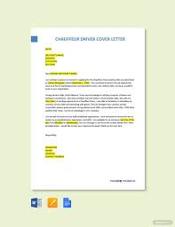 Free Chauffeur Driver Cover Letter Template Word Doc Apple Mac Pages Google Docs Cover Letter Template Free Cover Letter Template Lettering