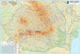 Harta este realizata din folie dublu structurata rezistenta. Romania Harta De Perete Fizica Geografica Administrativa Delimitarea Judetelor 125x180cm Scara 1 417 000 Editie 2016 Laminata Baghete