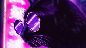 Wallpaper purple and orange abstract, digital art. Neon Purple Wallpaper Enjpg