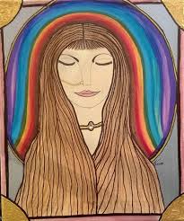 Angel Art Prints: Rainbow Chakra Painting