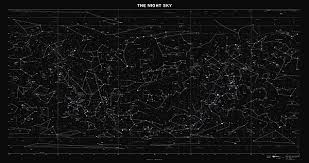 sky chart map of stars and constellations weekender tote bag