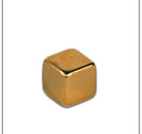 5mm Cube Golden Coated Neodymium Magnets - HSMAG