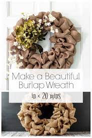 How To Make A Burlap Wreath Adorned With Flowers Easy Burlap Wreath Burlap Bubble Wreath Burlap Wreath