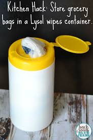 Some people often choose to use it as the canvas bags. Kitchen Hack Storing Plastic Grocery Bags
