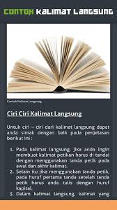 Tanda baca merupakan penopang sebuah kalimat agar bisa lebih bermakna dan mudah dipahami. Contoh Kalimat Langsung Dan Tidak Langsung For Android Apk Download