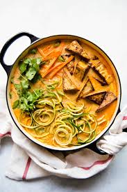 Add the minced garlic and cook until fragrant, about one minute. Zucchini Noodles With Tomato Coconut Broth Healthy Nibbles Lisa Lin