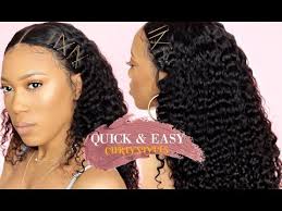 This statement hair piece is as easy as connecting chain from an old necklace to bobby pins. Quick Easy Hairstyles For Curly Hair Bobby Pins Westkiss Hair Youtube