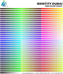 Identity Dubai Web Design Color Chart