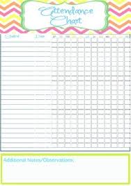 printable attendance sheet for kids jasonkellyphoto co