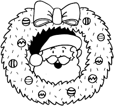 These alphabet coloring sheets will help little ones identify uppercase and lowercase versions of each letter. Wreath With Santa Coloring Page Free Printable Coloring Pages For Kids