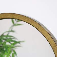 Large gold framed mirrors that are ornate and have highly decorative frames act as work of art themselves. Large Gold Oval Mirror 42cm X 156cm