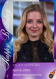 HAPPY 25th BIRTHDAY Jacqueline Marie Evancho (born April 9, 2000) is a  singer who gained wide recognition at an early age, singing primarily  classical crossover covers. Since 2009, she has issued a