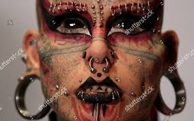 Mexican Maria Jose Cristerna Known Vampire Foto de stock de contenido  editorial