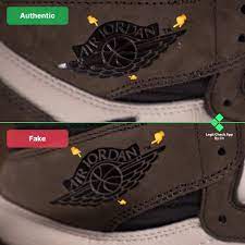Step 4 Inspect The Air Jordan Logo For Misplaced Details Travis Scott Jordan 1 Travis Scott Shoes Travis Scott Fashion